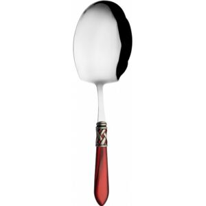 ALADDIN OLD SILVER-PLATED RING RICE-KEBAB SPOON - Burgundy Red