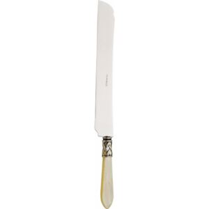 ALADDIN OLD SILVER-PLATED RING ROAST CAKE & PIE KNIFE - Ivory