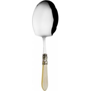 ALADDIN OLD SILVER-PLATED RING RICE-KEBAB SPOON - Ivory