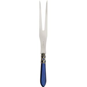 ALADDIN OLD SILVER-PLATED RING ROAST CARVING FORK - Blue