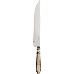 ALADDIN OLD SILVER-PLATED RING ROAST CARVING KNIFE - Onyx