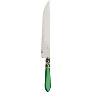 ALADDIN OLD SILVER-PLATED RING ROAST CARVING KNIFE - Green