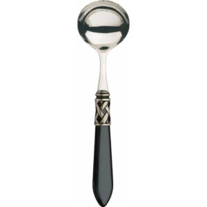 ALADDIN OLD SILVER-PLATED RING SAUCE AND GRAVY LADLE - Black