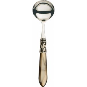 ALADDIN OLD SILVER-PLATED RING SAUCE AND GRAVY LADLE - Onyx