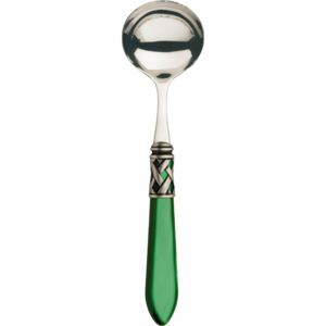 ALADDIN OLD SILVER-PLATED RING SAUCE AND GRAVY LADLE - Green