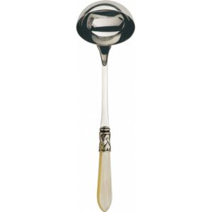 ALADDIN OLD SILVER-PLATED RING SOUP LADLE - Ivory