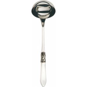 ALADDIN OLD SILVER-PLATED RING SOUP LADLE - Transparent