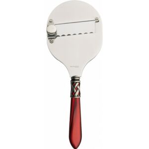 ALADDIN OLD SILVER-PLATED RING TRUFFLE SLICER - Burgundy Red