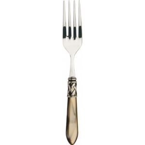 ALADDIN OLD SILVER-PLATED RING VEGETABLE & MEAT SERVING FORK - Onyx