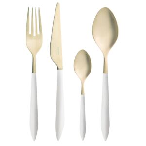 ARES PVD GOLD CUTLERY SET 24 - White