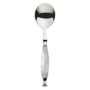 COUNTRY CHROME RING 6 SOUP SPOONS - White
