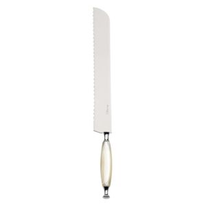COUNTRY CHROME RING BREAD KNIFE - Ivory