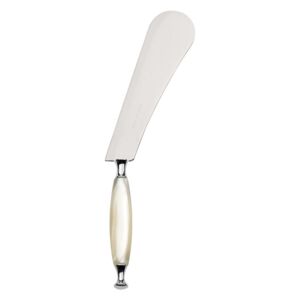COUNTRY CHROME RING CHEESE KNIFE AND SPREADER - Ivory