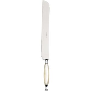 COUNTRY CHROME RING CAKE AND PIE KNIFE - Ivory
