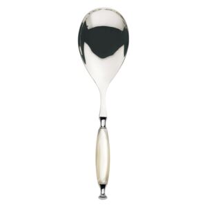 COUNTRY CHROME RING RICE SERVING SPOON - Ivory
