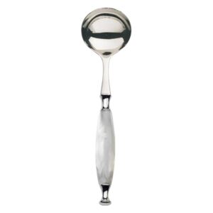 COUNTRY CHROME RING SAUCE AND GRAVY LADLE - White