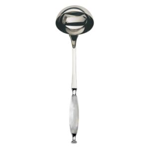 COUNTRY CHROME RING SOUP LADLE - White