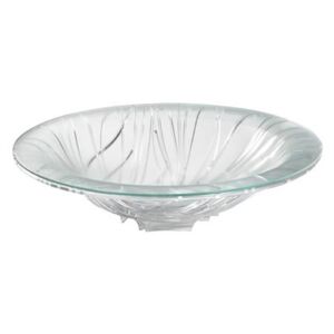 FLORA CENTERPIECE WITH GLASS BOWL - White