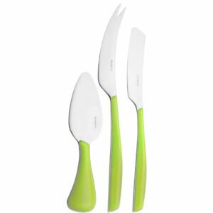 GLAMOUR 3 PIECE CHEESE SET - Apple Green