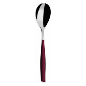 GLAMOUR 6 COFFEE AND TEA SPOONS - Garnet Red