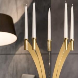 GOLD-PLATED CANDLEHOLDER 5 FLAMES