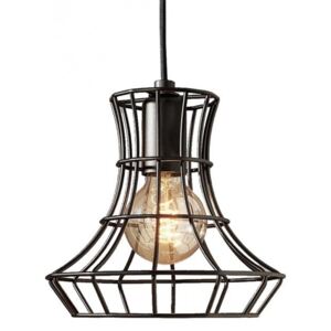LADY CAGE SUSPENSION LAMP - Black / White Rayon
