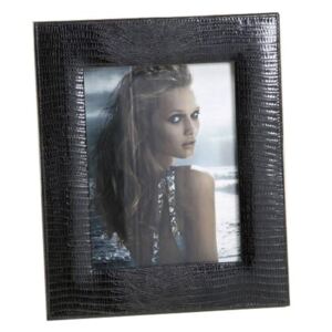 LARGE BLACK THESIUS LEATHER PHOTO FRAME