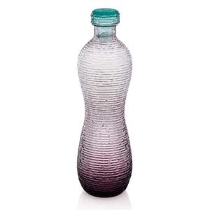 MULTICOLOR BOTTLE WITH GLASS LID - Transparent Amethyst