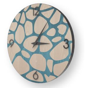 NATURE STONES INLAYED WOOD CLOCK - 50 CM / Colours