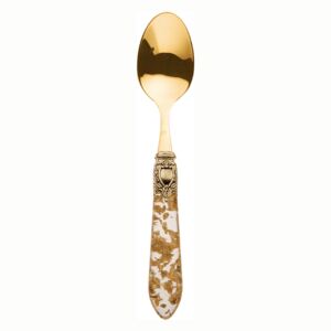OXFORD ANTIQUE GOLD-PLATED 24 KT 6 COFFEE & TEA SPOONS - Gold