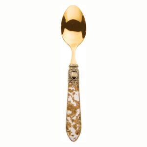 OXFORD ANTIQUE GOLD-PLATED 24 KT 6 DESSERT SPOONS - Gold