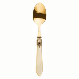 OXFORD ANTIQUE GOLD-PLATED 24 KT 6 COFFEE & TEA SPOONS - Ivory