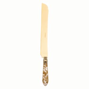 OXFORD ANTIQUE GOLD-PLATED 24 KT CAKE AND PIE KNIFE - Ivory