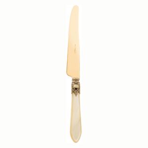 OXFORD ANTIQUE GOLD-PLATED 24 KT 6 TABLE KNIVES - Ivory