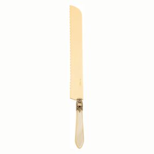 OXFORD ANTIQUE GOLD-PLATED 24 KT BREAD KNIFE - Ivory