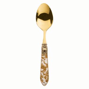 OXFORD ANTIQUE GOLD-PLATED 24 KT 6 TABLE SPOONS - Gold