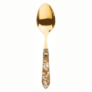 OXFORD ANTIQUE GOLD-PLATED 24 KT SALAD SERVING SPOON - Gold