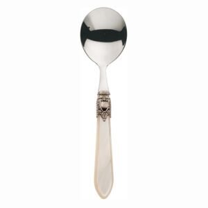 OXFORD ANTIQUE GOLD-PLATED RING 6 SOUP SPOONS - Ivory