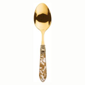 OXFORD ANTIQUE GOLD-PLATED 24 KT VEGETABLE AND MEAT SERVING SPOON - Gold