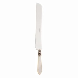 OXFORD ANTIQUE GOLD-PLATED RING CAKE AND PIE KNIFE - Ivory