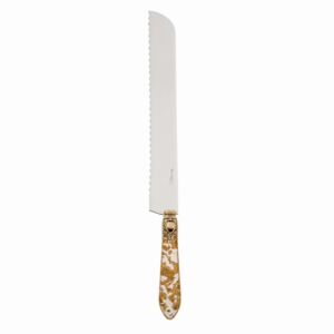 OXFORD ANTIQUE GOLD-PLATED RING BREAD KNIFE - Gold
