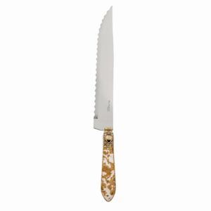 OXFORD ANTIQUE GOLD-PLATED RING ROAST CARVING KNIFE - Gold