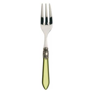 OXFORD OLD SILVER-PLATED RING 6 CAKE FORKS - Silky Green