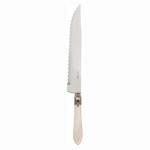 OXFORD ANTIQUE GOLD-PLATED RING ROAST CARVING KNIFE - Ivory
