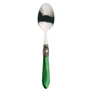 OXFORD OLD SILVER-PLATED RING 6 COFFEE & TEA SPOONS - Green