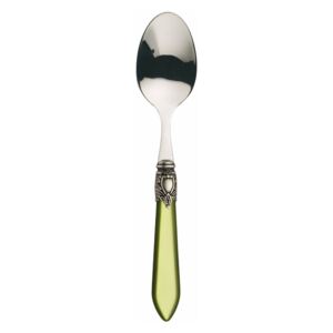 OXFORD OLD SILVER-PLATED RING 6 COFFEE & TEA SPOONS - Silky Green