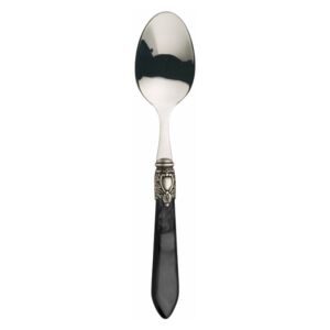 OXFORD OLD SILVER-PLATED RING 6 COFFEE & TEA SPOONS - Black