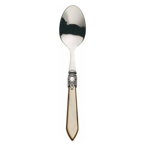 OXFORD OLD SILVER-PLATED RING 6 COFFEE & TEA SPOONS - Onyx