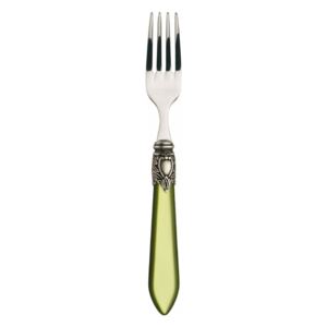 OXFORD OLD SILVER-PLATED RING 6 DESSERT & SALAD FORKS - Silky Green