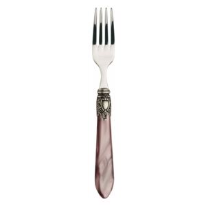 OXFORD OLD SILVER-PLATED RING 6 DESSERT & SALAD FORKS - Lilac